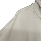 バレンシアガ BALENCIAGA BE NICEプリントダメージ加工パーカー ベージュ コットン メンズ パーカー