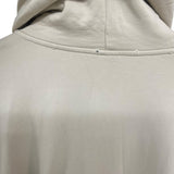 バレンシアガ BALENCIAGA BE NICEプリントダメージ加工パーカー ベージュ コットン メンズ パーカー
