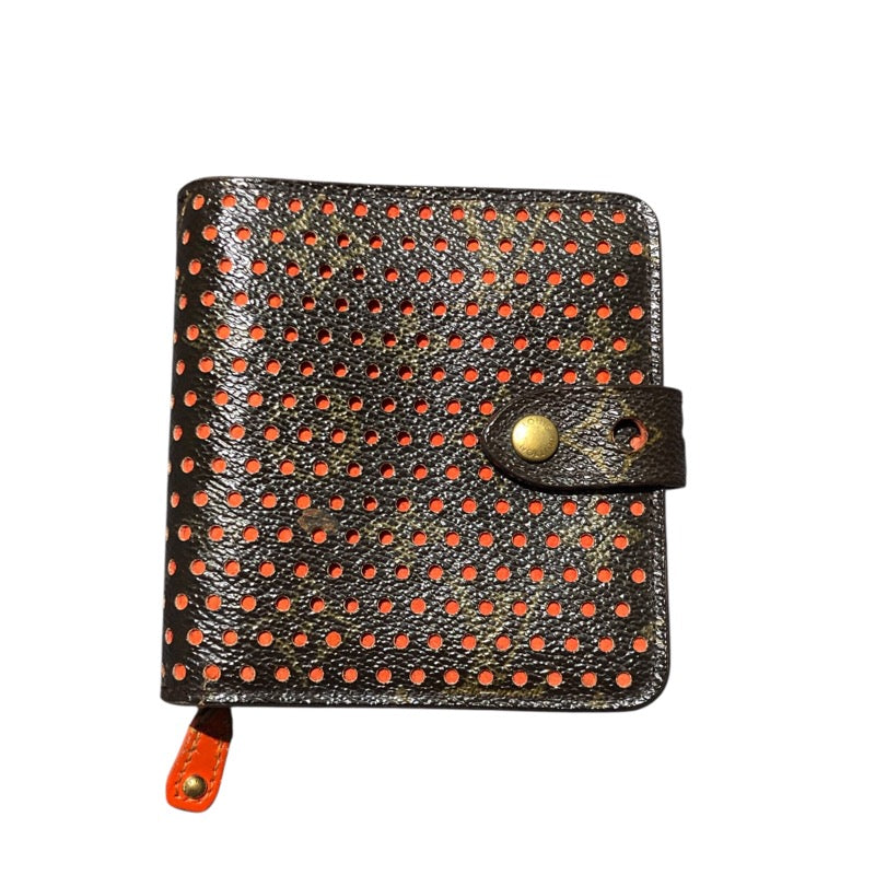 ルイ・ヴィトン LOUIS VUITTON コンパクトジップ Ｍ95189 フューシャ モノグラムペルフォ レディース 二つ折り財布