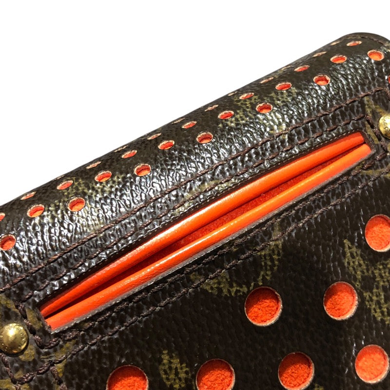 ルイ・ヴィトン LOUIS VUITTON コンパクトジップ Ｍ95189 フューシャ モノグラムペルフォ レディース 二つ折り財布