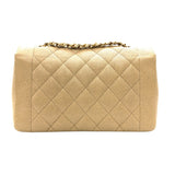 シャネル CHANEL ダイアナ25 A01165 ベージュ×ゴールド金具 キャビアスキン レディース ショルダーバッグ