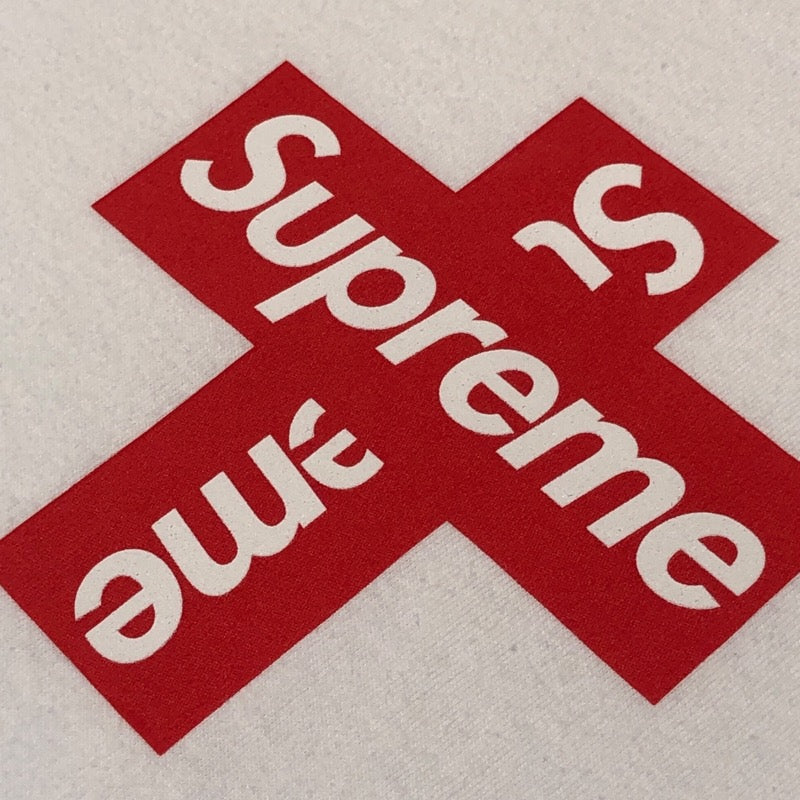 シュプリーム SUPREME Cross Box Logo プリントTシャツ 20AW ホワイト コットン メンズ 半袖Ｔシャツ