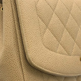 シャネル CHANEL ダイアナ25 A01165 ベージュ×ゴールド金具 キャビアスキン レディース ショルダーバッグ
