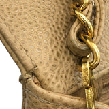 シャネル CHANEL ダイアナ25 A01165 ベージュ×ゴールド金具 キャビアスキン レディース ショルダーバッグ