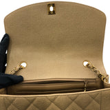 シャネル CHANEL ダイアナ25 A01165 ベージュ×ゴールド金具 キャビアスキン レディース ショルダーバッグ