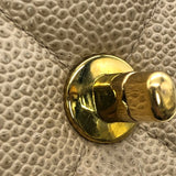 シャネル CHANEL ダイアナ25 A01165 ベージュ×ゴールド金具 キャビアスキン レディース ショルダーバッグ