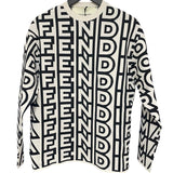 フェンディ FENDI x MARC JACOBS 総柄ニットカットソー FZX960 ホワイト ナイロン メンズ カットソー