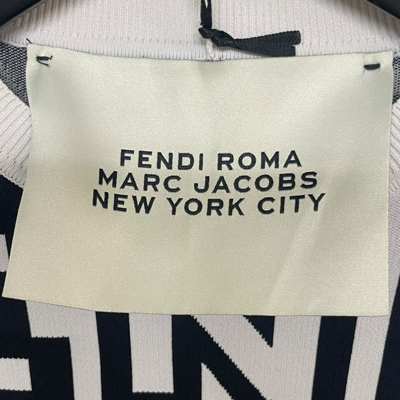 フェンディ FENDI x MARC JACOBS 総柄ニットカットソー FZX960 ホワイト ナイロン メンズ カットソー