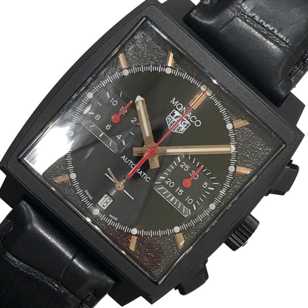 タグ・ホイヤー TAG HEUER モナコ　キャリバーホイヤー02 CBL2180.FC6497  ブラック チタン メンズ 腕時計