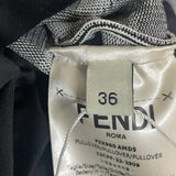 フェンディ FENDI x MARC JACOBS 総柄ニットカットソー FZX960 ホワイト ナイロン メンズ カットソー