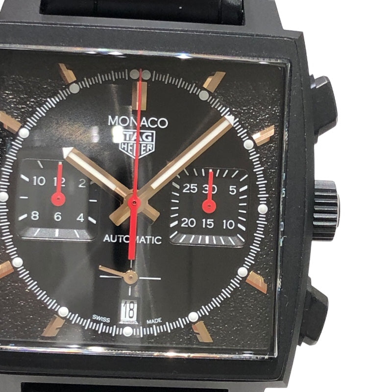 タグ・ホイヤー TAG HEUER モナコ　キャリバーホイヤー02 CBL2180.FC6497  ブラック チタン メンズ 腕時計