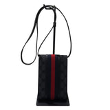 バレンシアガ BALENCIAGA フォンバッグ ウェブ　Gucciコラボ 680130 ブラック キャンバス レディース ショルダーバッグ