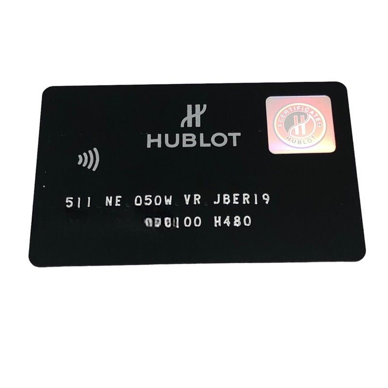 ウブロ HUBLOT クラシックフュージョンベルルッティスクリットフラットビアンコ 511.NE.050W.VR.JBER19 ホワイト チタン/ラバーベルト 自動巻き メンズ 腕時計