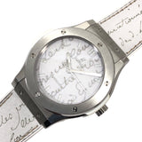 ウブロ HUBLOT クラシックフュージョンベルルッティスクリットフラットビアンコ 511.NE.050W.VR.JBER19 ホワイト チタン/ラバーベルト 自動巻き メンズ 腕時計
