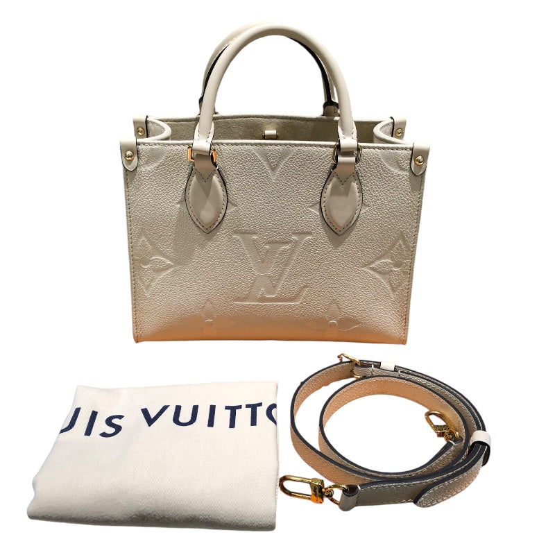 ルイ・ヴィトン LOUIS VUITTON オンザゴーPM M46569 ホワイト アンプラント レディース ハンドバッグ