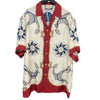 グッチ GUCCI 総柄シルクオープンカラーシャツ 604110 クリーム シルク メンズ 半袖シャツ