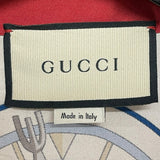グッチ GUCCI 総柄シルクオープンカラーシャツ 604110 クリーム シルク メンズ 半袖シャツ