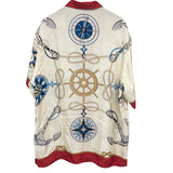 グッチ GUCCI 総柄シルクオープンカラーシャツ 604110 クリーム シルク メンズ 半袖シャツ