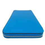 エルメス HERMES アザップロングシルクイン W刻 ブルーフリーダ　SV金具 エバーカラー レディース 長財布