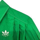 グッチ GUCCI x Adidas プリーツシャツワンピース 723257 グリーン コットン レディース ワンピース