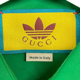 グッチ GUCCI x Adidas プリーツシャツワンピース 723257 グリーン コットン レディース ワンピース