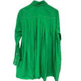 グッチ GUCCI x Adidas プリーツシャツワンピース 723257 グリーン コットン レディース ワンピース
