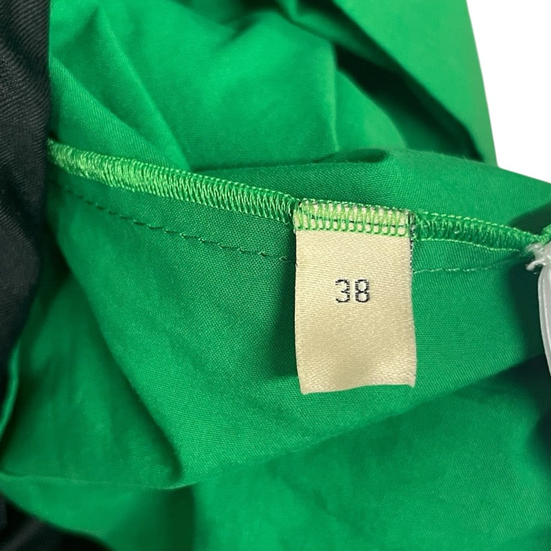 グッチ GUCCI x Adidas プリーツシャツワンピース 723257 グリーン コットン レディース ワンピース