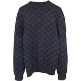 ルイ・ヴィトン LOUIS VUITTON ハーフアンドハーフモノグラムニットセーター HGN41WIXW ネイビー カシミヤ メンズ セーター