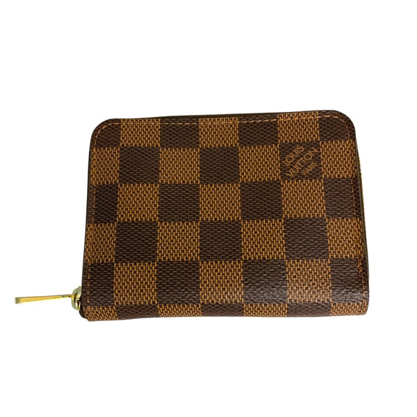 ルイ・ヴィトン LOUIS VUITTON ジッピー・コインパース N63070 ブラウン/ゴールド金具 PVCコーティングキャンバス ダミエ ユニセックス コインケース