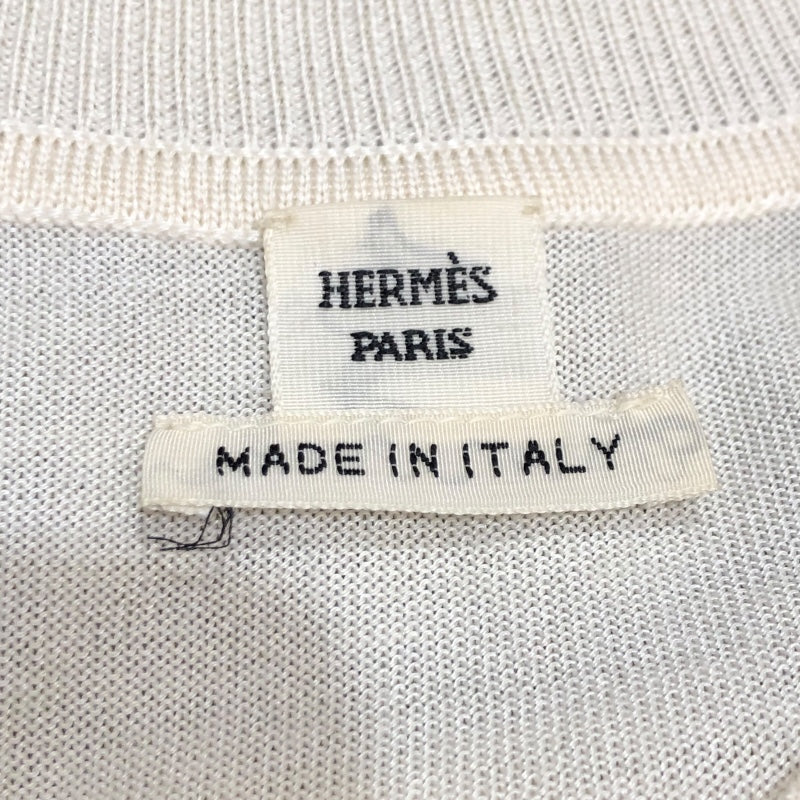 エルメス HERMES ツイルレーヌニットトップス クリーム シルク シルク レディース その他トップス