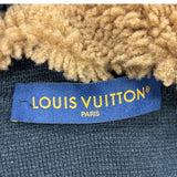 ルイ・ヴィトン LOUIS VUITTON ロゴ刺繍ニットブルゾン HON33W グレー ウール メンズ ブルゾン
