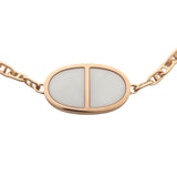 エルメス HERMES シェーヌダンクル ヴェルソ ブレスレット SH K18PG/セラミック ジュエリー