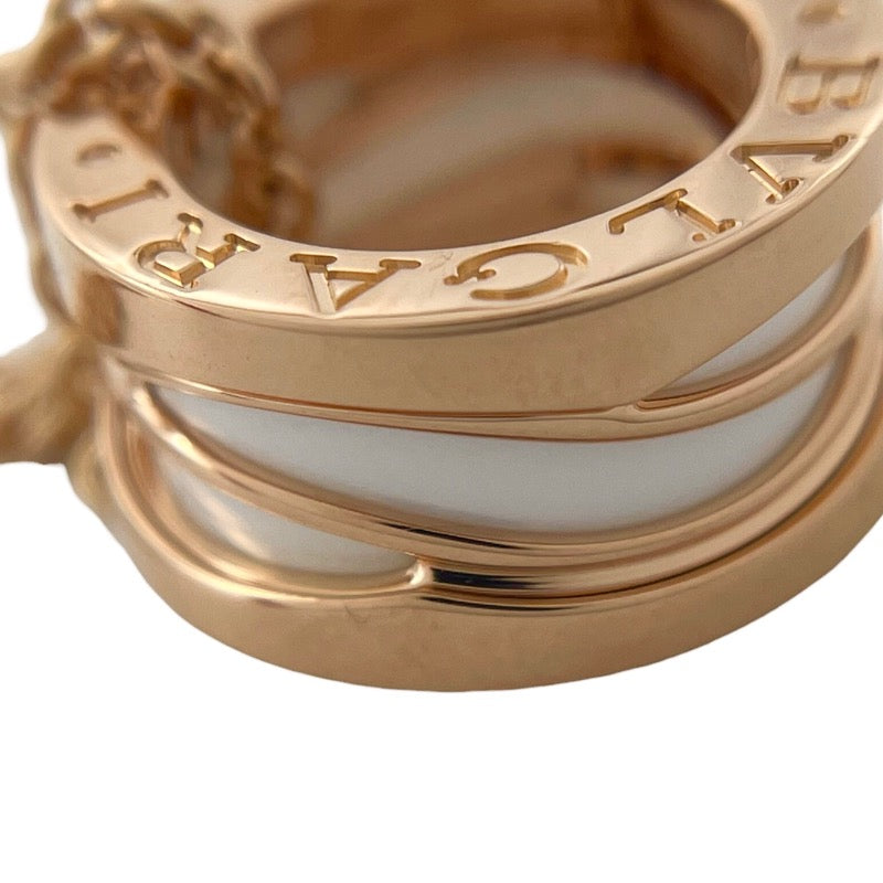 ブルガリ BVLGARI ビーゼロワン レジェンド ネックレス K18PG×ホワイトセラミック ジュエリー