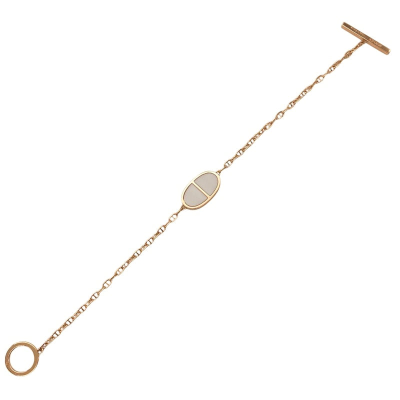 エルメス HERMES シェーヌダンクル ヴェルソ ブレスレット SH K18PG/セラミック ジュエリー