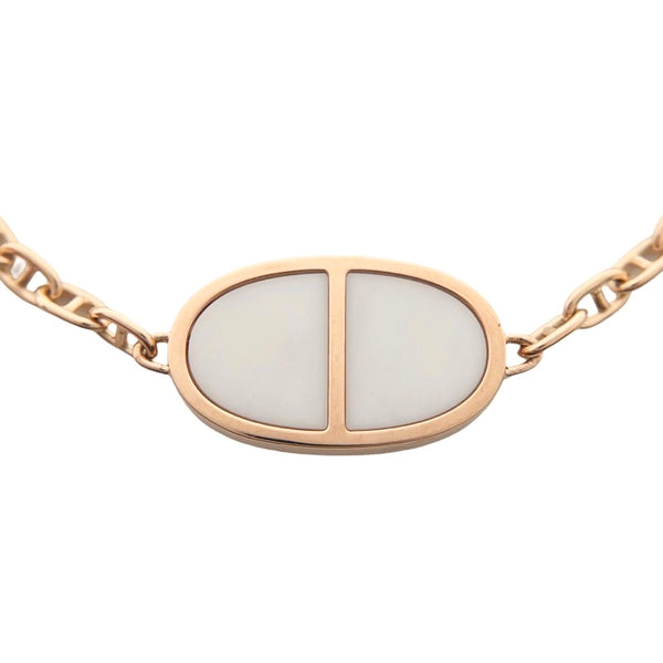 エルメス HERMES シェーヌダンクル ヴェルソ ブレスレット SH K18PG/セラミック ジュエリー