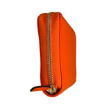 グッチ GUCCI ミディアム ジップウォレット 420113 オレンジ/ゴールド金具 レザー レディース 長財布