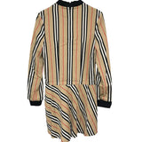 バーバリーロンドン  BURBERRY LONDON ストライプ長袖ワンピース 8011193 ベージュ コットン レディース ワンピース