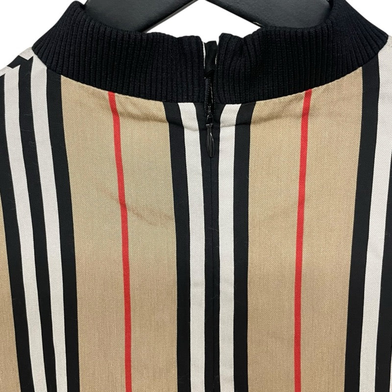 バーバリーロンドン  BURBERRY LONDON ストライプ長袖ワンピース 8011193 ベージュ コットン レディース ワンピース