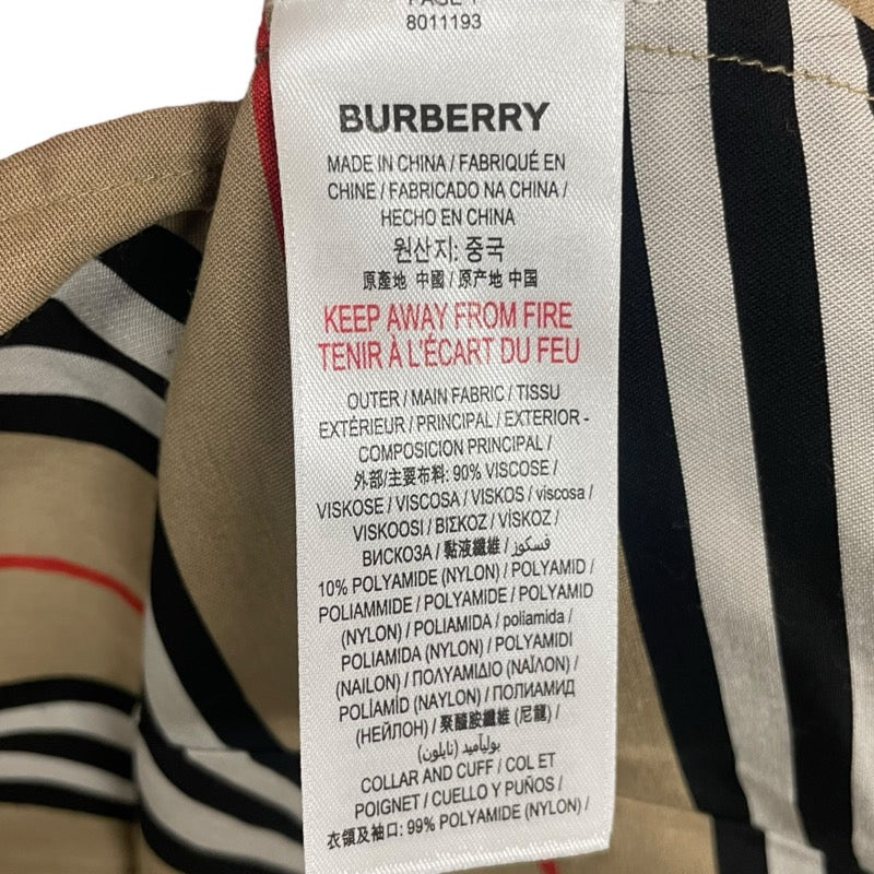 バーバリーロンドン  BURBERRY LONDON ストライプ長袖ワンピース 8011193 ベージュ コットン レディース ワンピース