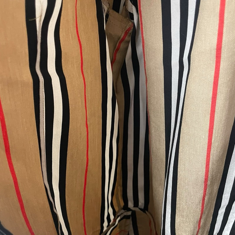 バーバリーロンドン  BURBERRY LONDON ストライプ長袖ワンピース 8011193 ベージュ コットン レディース ワンピース