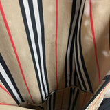 バーバリーロンドン  BURBERRY LONDON ストライプ長袖ワンピース 8011193 ベージュ コットン レディース ワンピース