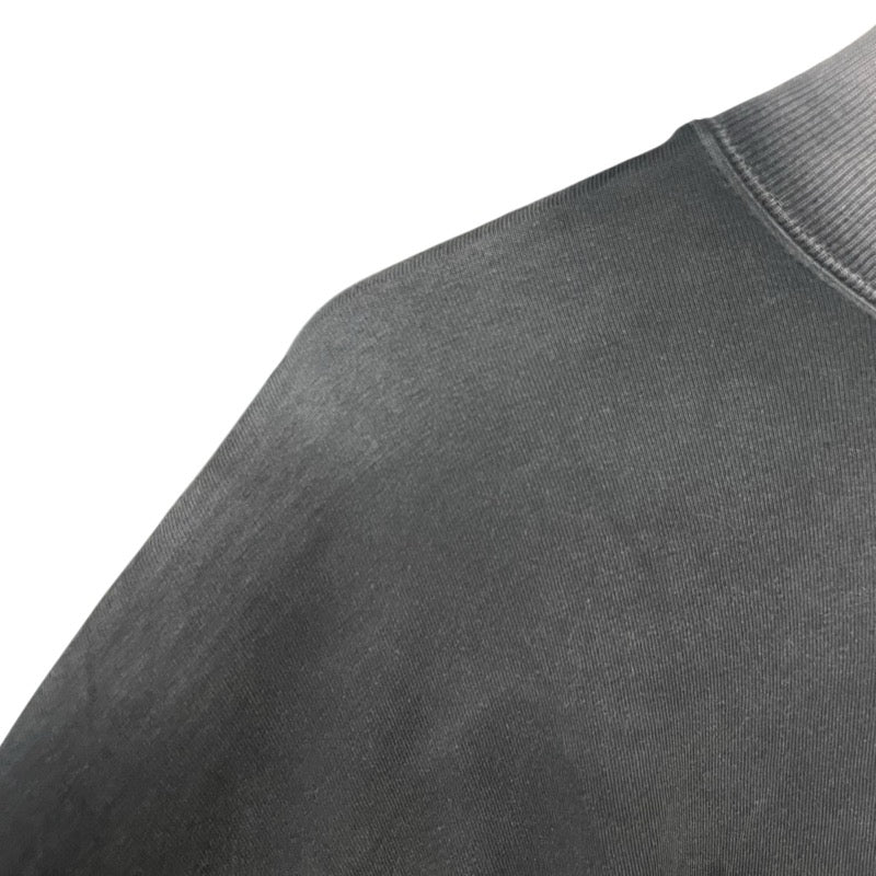 バレンシアガ BALENCIAGA ロゴ刺繍長袖Tシャツ 657058 ブラック コットン メンズ 長袖Ｔシャツ