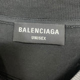 バレンシアガ BALENCIAGA ロゴ刺繍長袖Tシャツ 657058 ブラック コットン メンズ 長袖Ｔシャツ