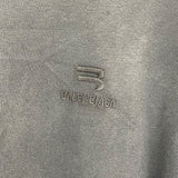 バレンシアガ BALENCIAGA ロゴ刺繍長袖Tシャツ 657058 ブラック コットン メンズ 長袖Ｔシャツ
