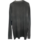 バレンシアガ BALENCIAGA ロゴ刺繍長袖Tシャツ 657058 ブラック コットン メンズ 長袖Ｔシャツ