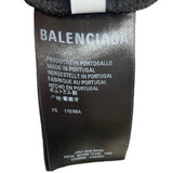 バレンシアガ BALENCIAGA ロゴ刺繍長袖Tシャツ 657058 ブラック コットン メンズ 長袖Ｔシャツ