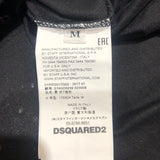 ディースクエアード DSQUARED GLAM SLAM ROCK ビジュー装飾Tシャツ S74GD0239 ブラック コットン メンズ 半袖Ｔシャツ