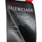 バレンシアガ BALENCIAGA ロゴプリントTシャツ 612965 レッド コットン メンズ 半袖Ｔシャツ