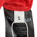 バレンシアガ BALENCIAGA ロゴプリントTシャツ 612965 レッド コットン メンズ 半袖Ｔシャツ