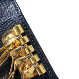 プラダ PRADA 4連キーケース ブラック ゴールド金具 サフィアーノレザー メンズ キーケース
